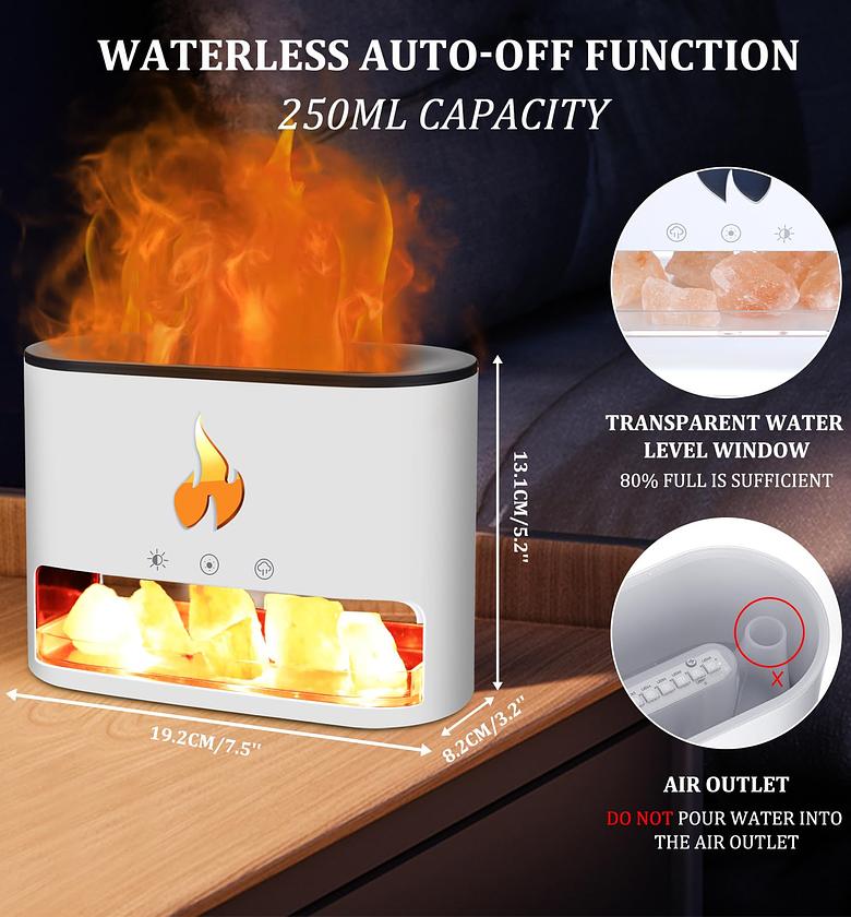 10W salt stone fire place aroma diffusser image