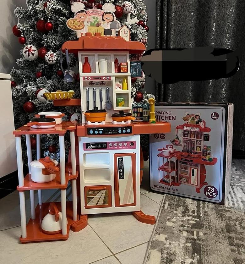 Spraying Kitchen Playset. 73-Piece Kids Play Kitchen Set  image