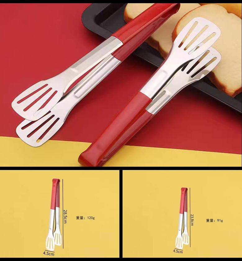 2pcs Food Tongs Set With Silicone Handle image