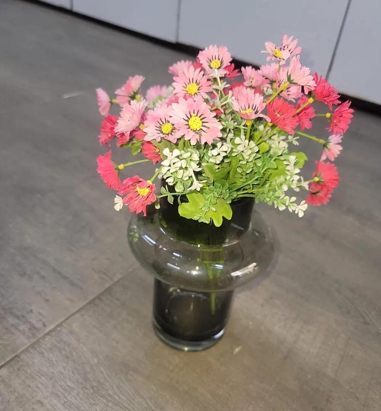 Clear Black Crystal Vase image