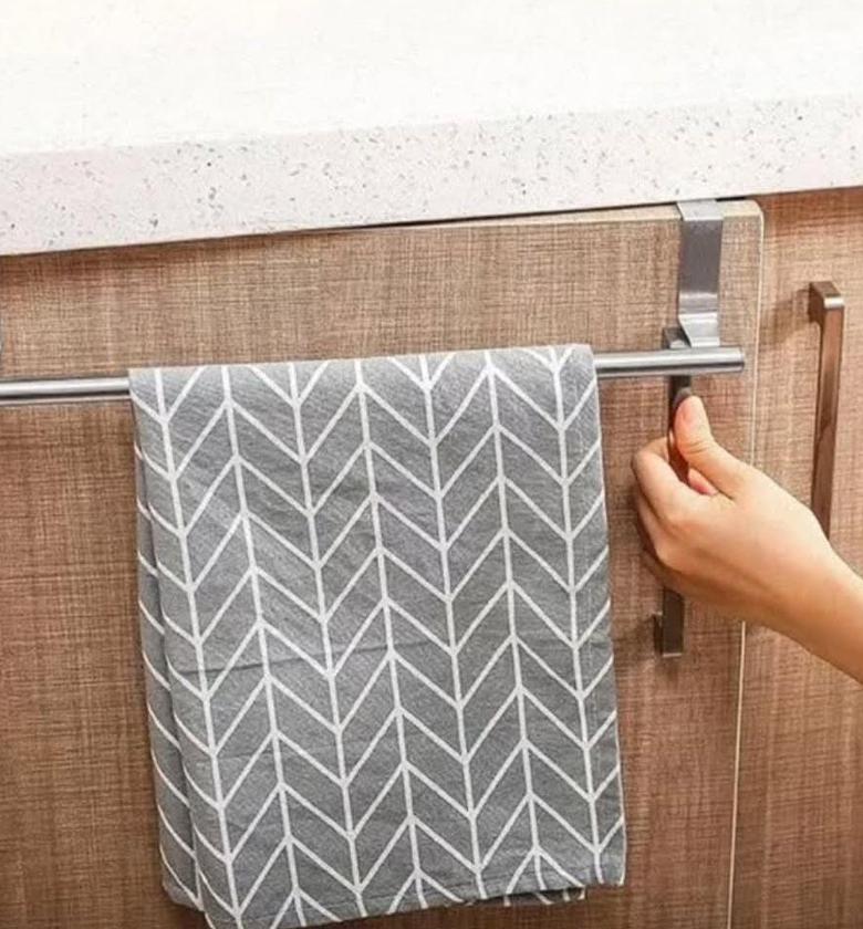 Stainless steel towel rack. image