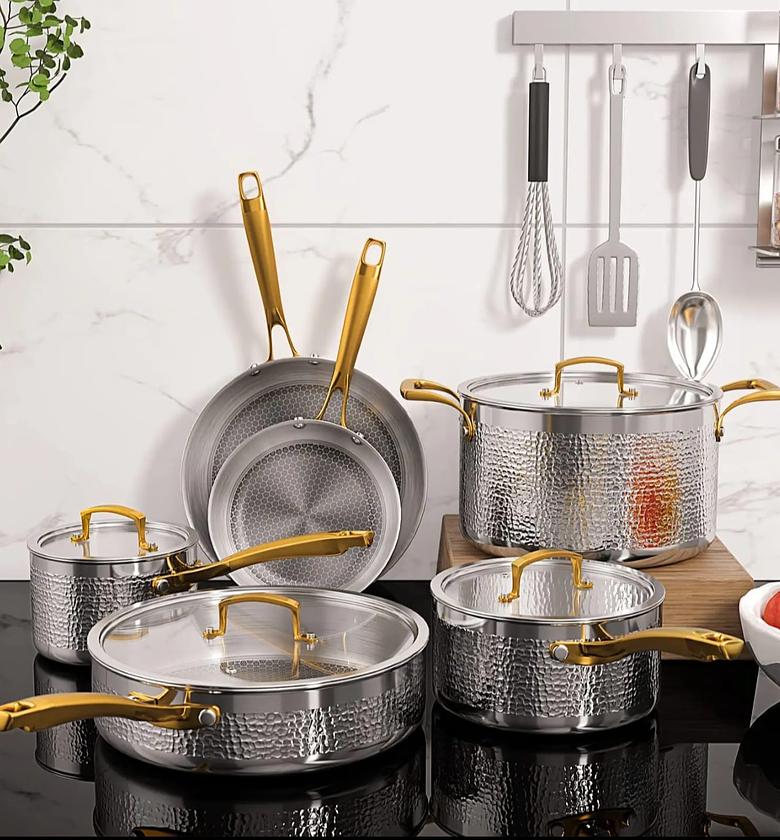 10PCS Premium Triply Stainless Steel Cookware Set image