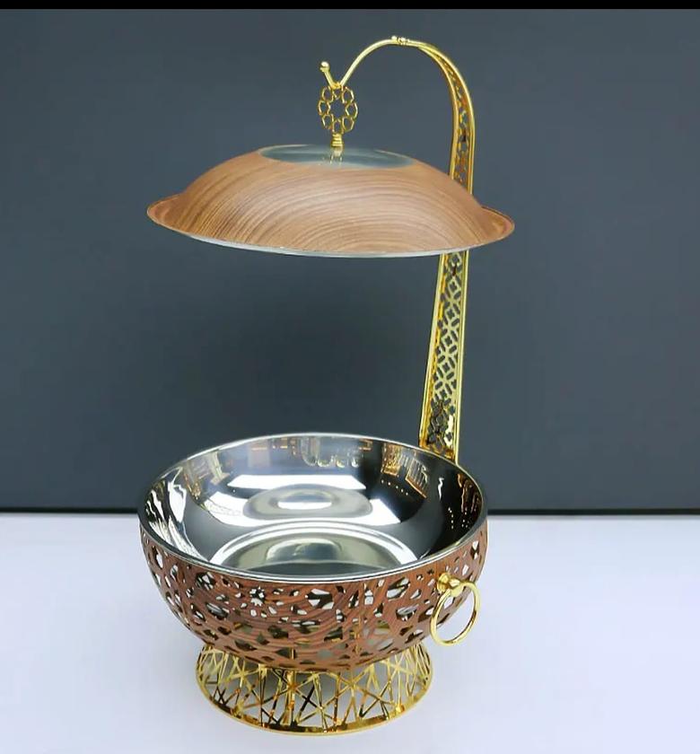 8.0L Round Hanging Chaffing Dish – Luxury Buffet Food Warmer image