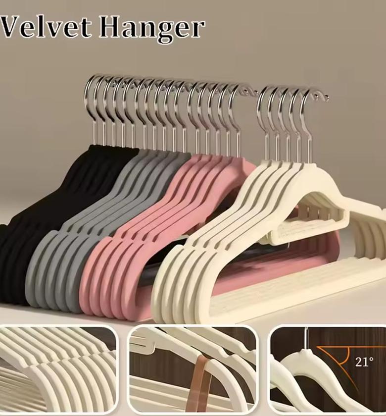 10pc Non Slip Velvet Clothes Hangers image