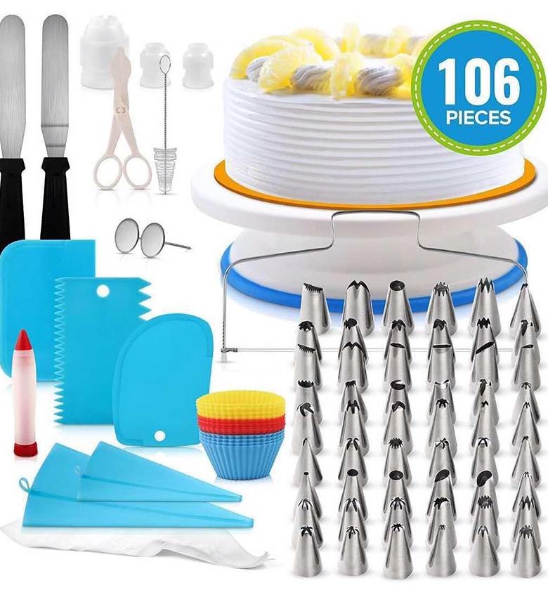 106 Piece Cake Decorating Supplies Kit, Cake Decoration Set image