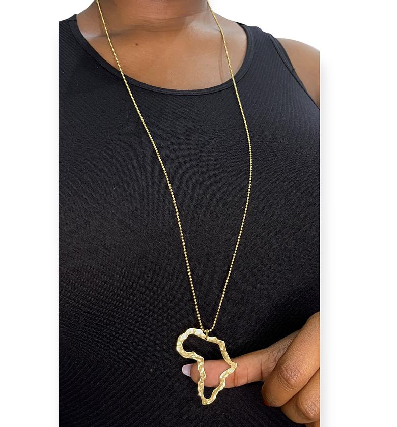 Africa Long Brass Necklace  image