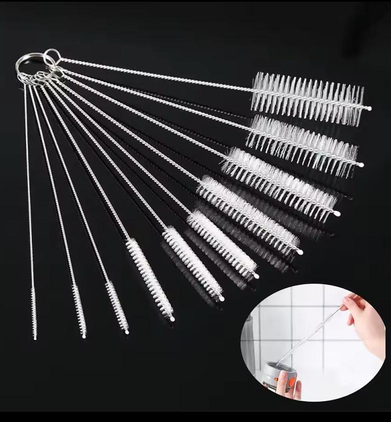 10 Piece Drinking Straw Cleaning Brushes Set image