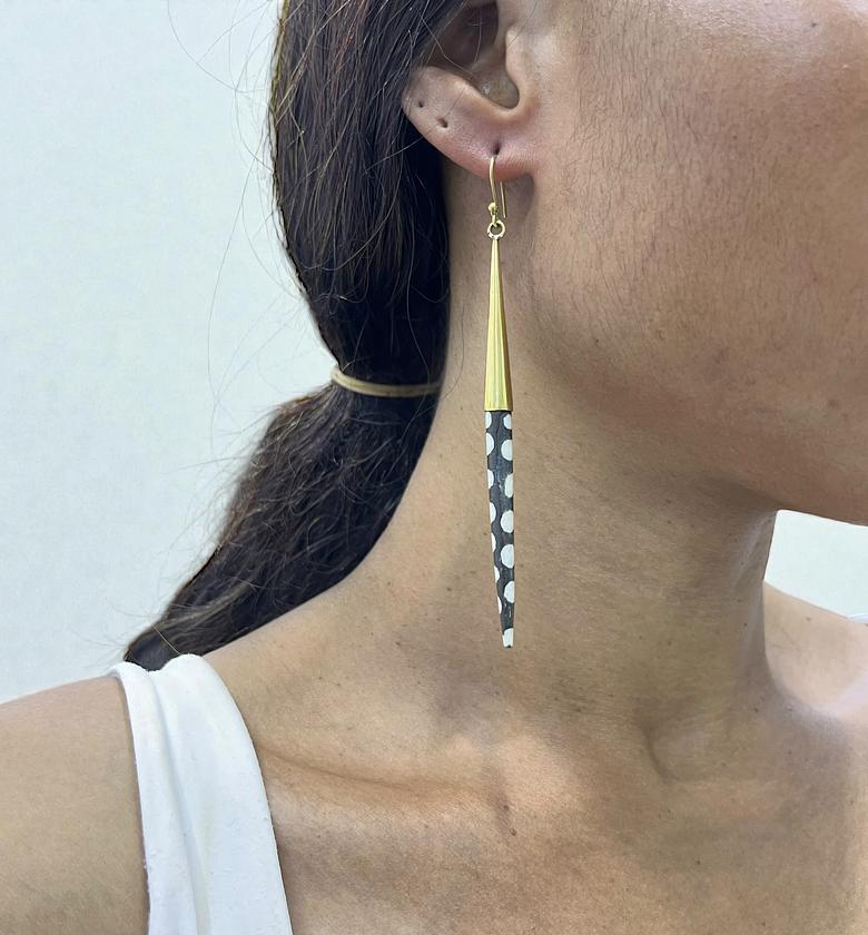 Cow  Horn Dangle Earrings image