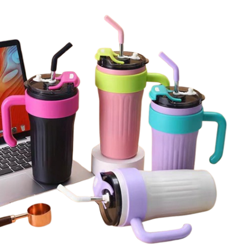 Stanley Cup. Stanely Stainless Steel Tumbler With Handle & Straw Lid, Insulated Reusable Stainless Steel Travel Mug image