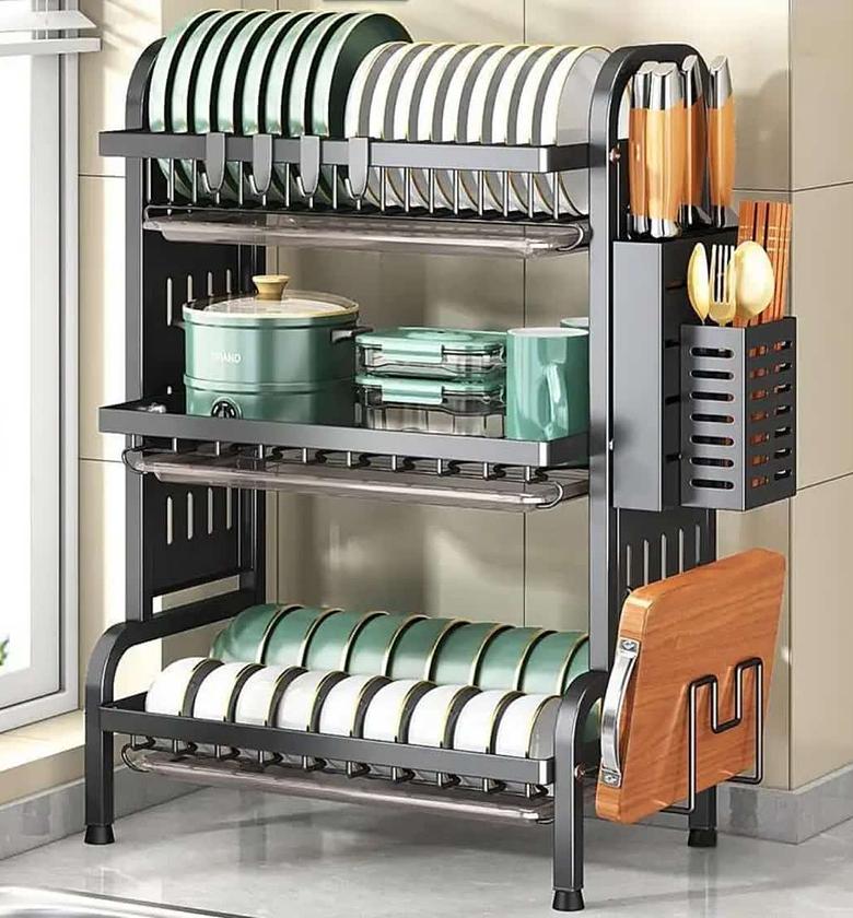 Kitchen Dish Bowl Drainer Storage Rack  image