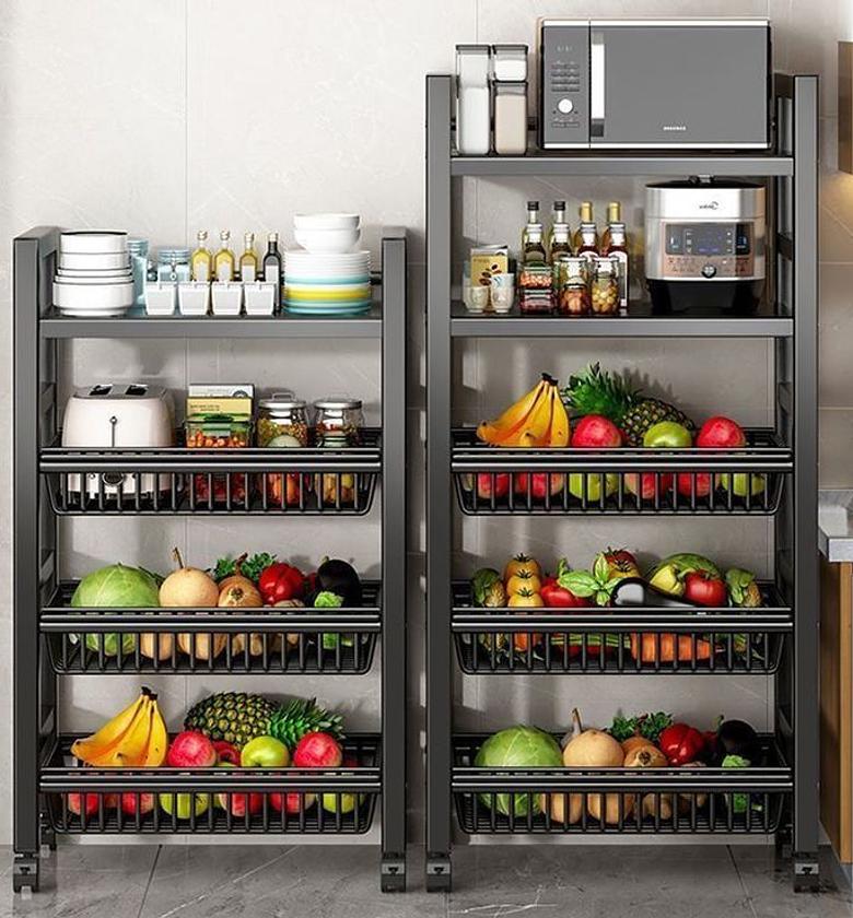 4Tier Metallic Kitchen Rack image