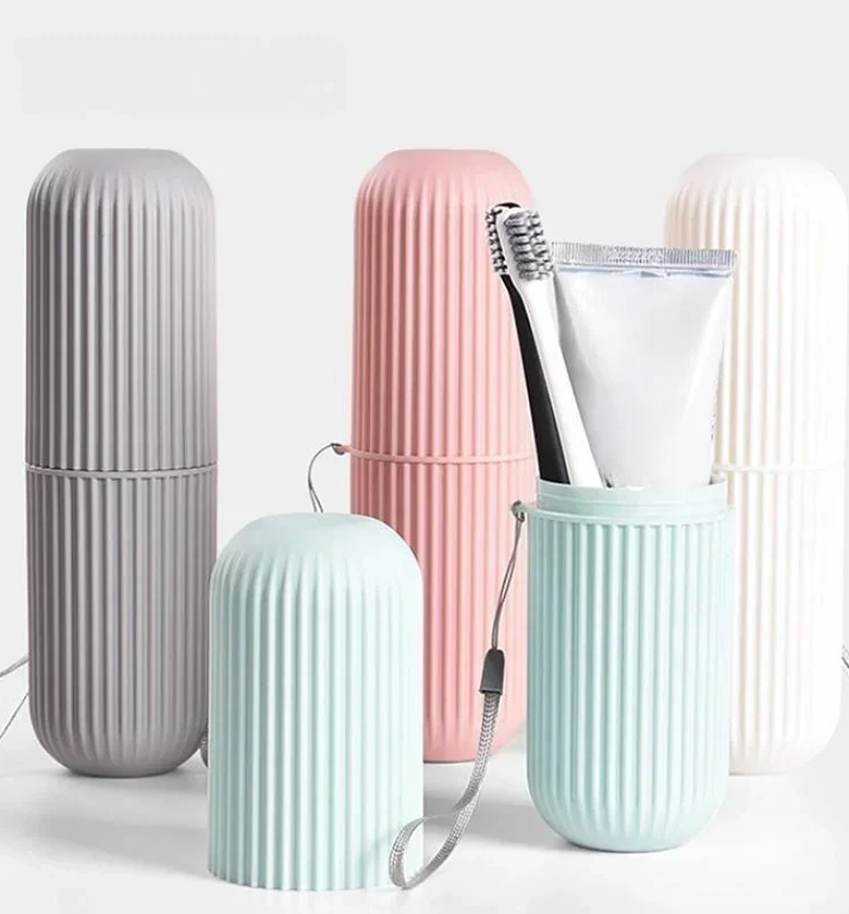 Travel Toothbrush Holder Cup and Portable Storage Case image