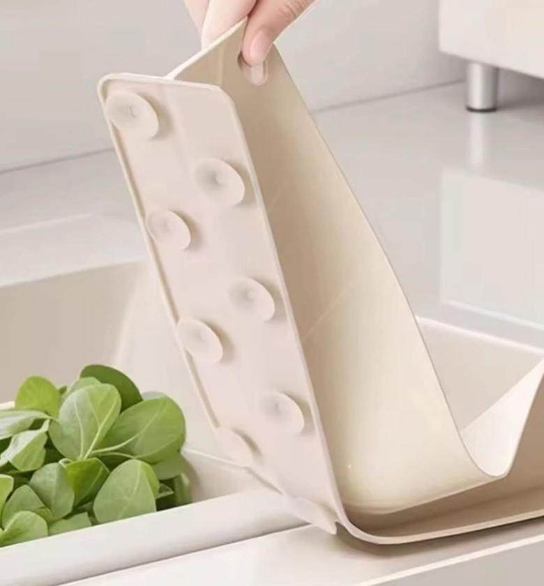 Adjustable Kitchen Sink Splash Guard with Suction Cup image