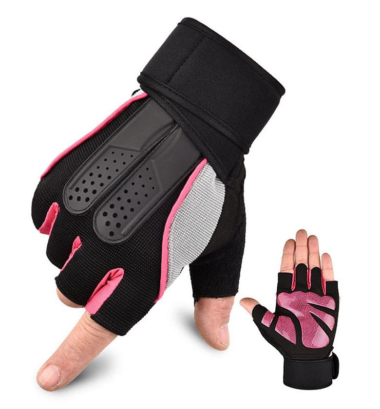 Gym Gloves. Gym Gloves Non-Slip Weight Lifting Gloves With Wrist Straps Support Fitness Gloves. image