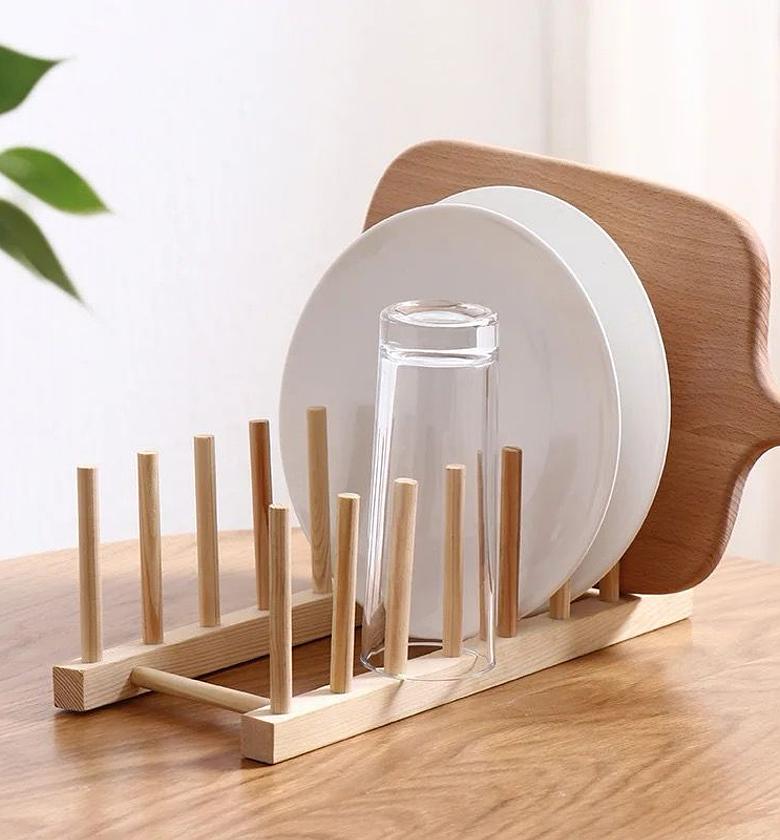 Bamboo Plate / Pot Lid Organizer image