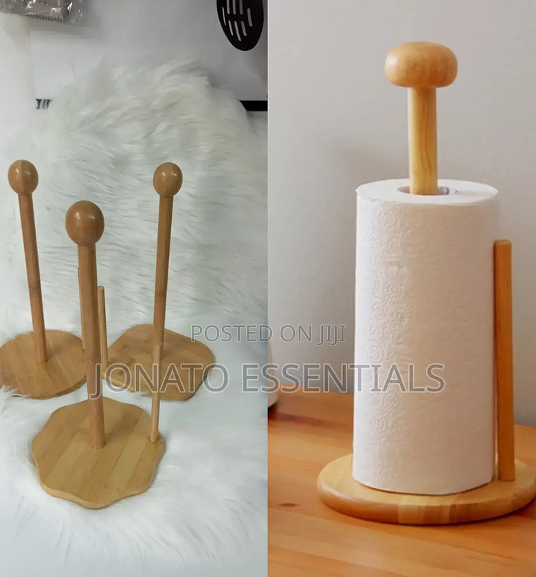Wooden Kitchen Paper Towel Holder, Durable Stylish image