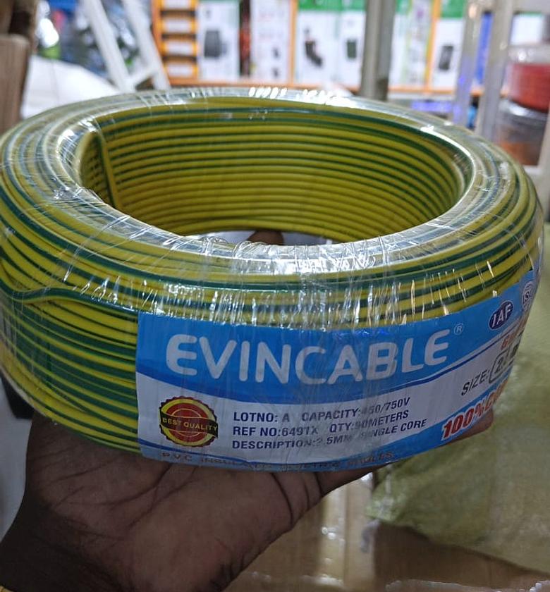 Single Core 2.5 MM SQ Voltage 450/750V 90M Electrical Wiring Imported Cable image