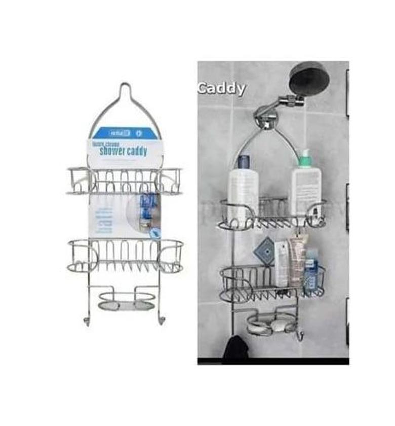 Shower Caddy Stainless Steel 3-Tier Bathroom Organizer image