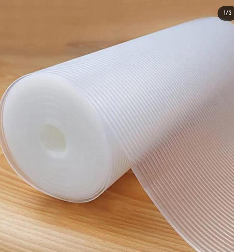 Clear stripped drawer/shelf liner image