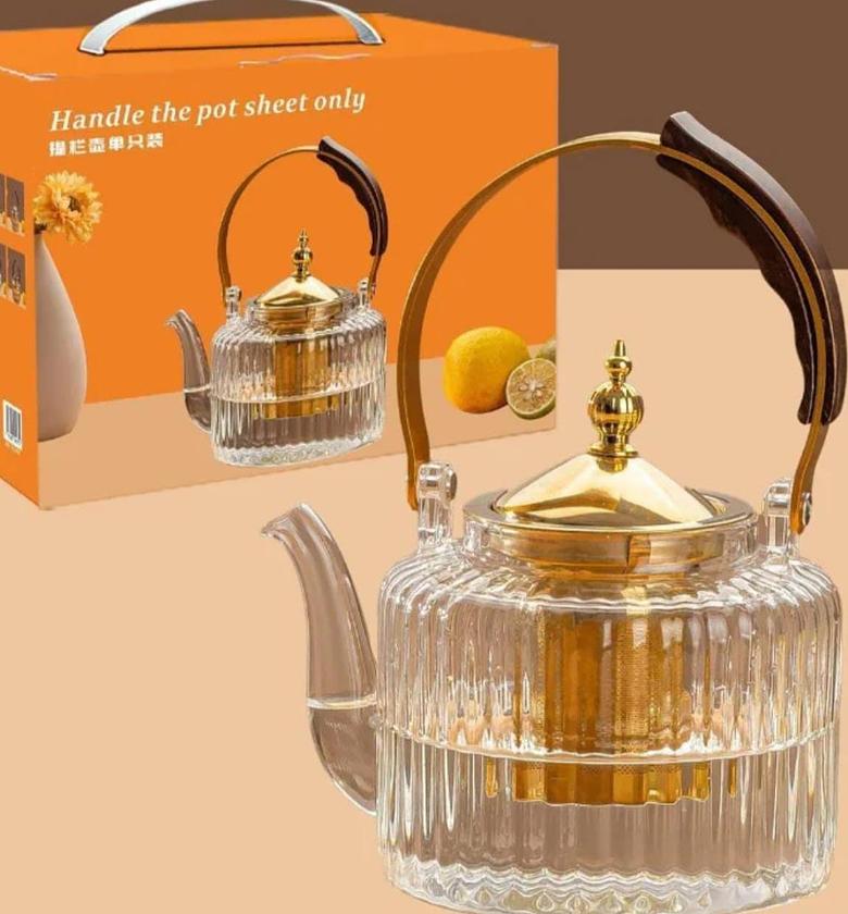 Regal Diamond Ribbed Glass Teapot (1.5L) image