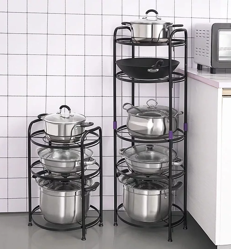 Premium quality 5 tier pot rack holder image