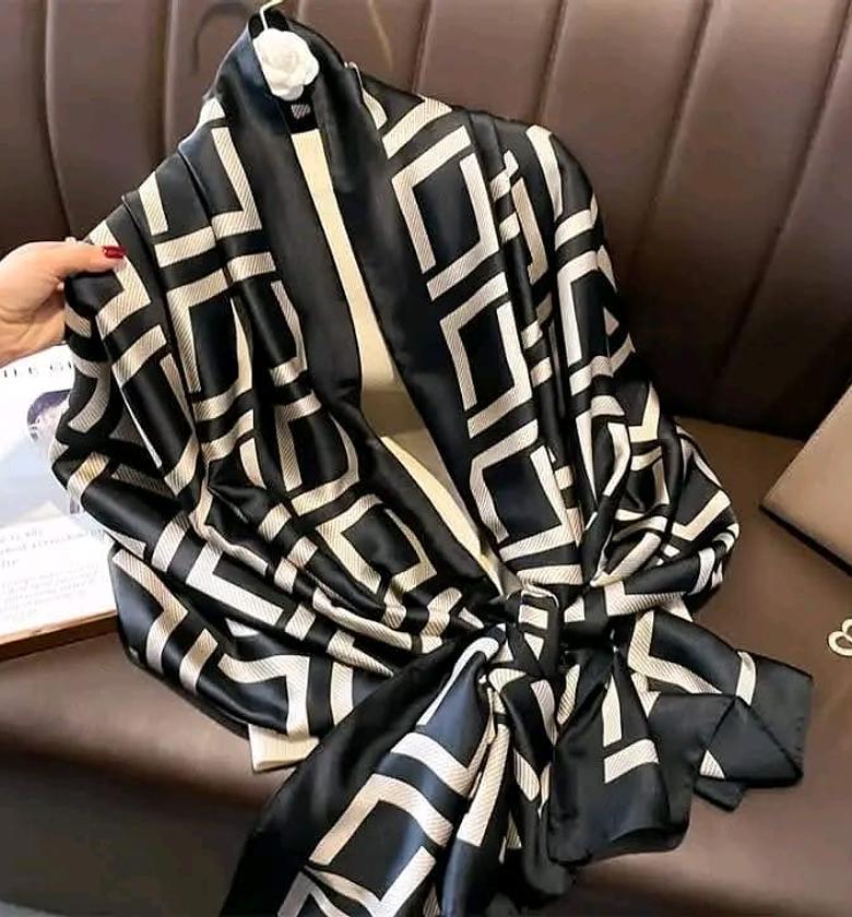 Satin Scarf - BLACK image