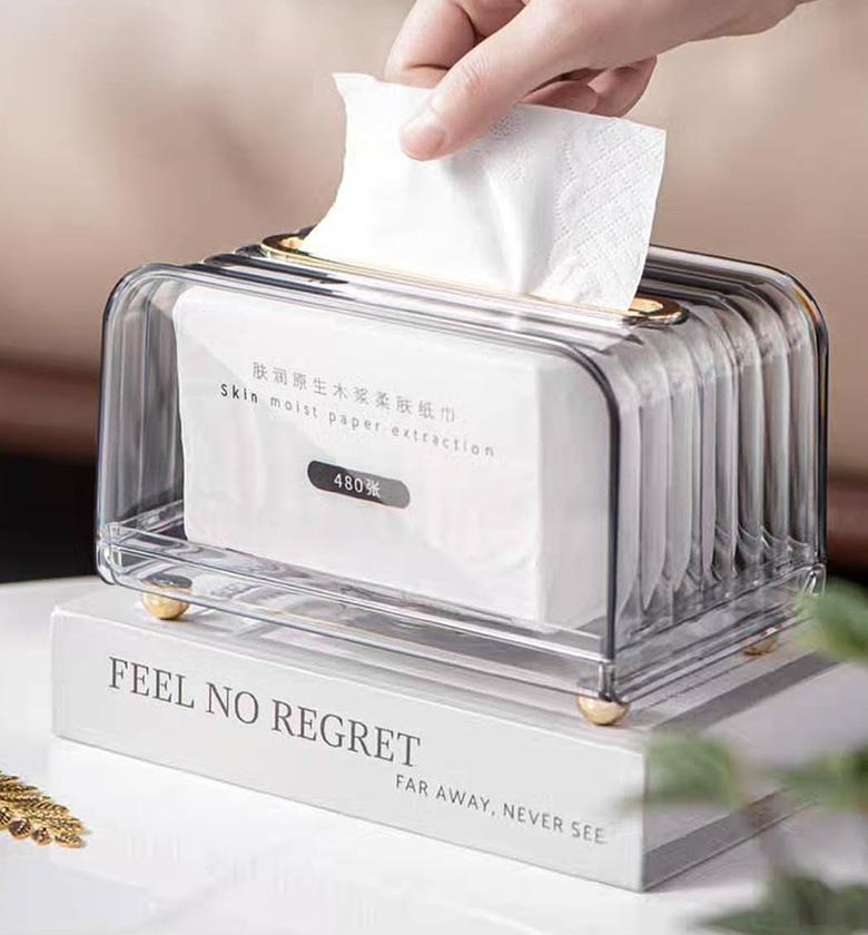 Clear acrylic serviette box/holder. image