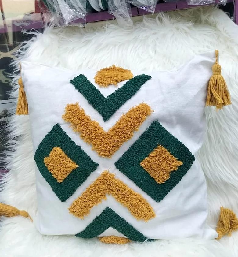 Boho style throw pillow covers. image