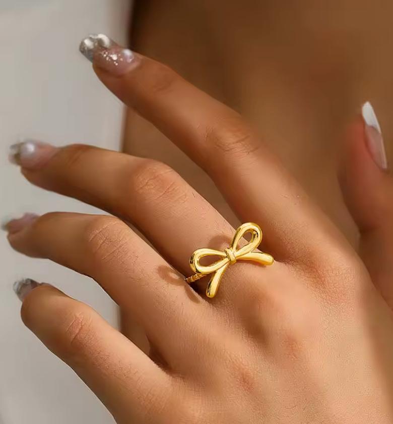 Elegant bow rings for women  image