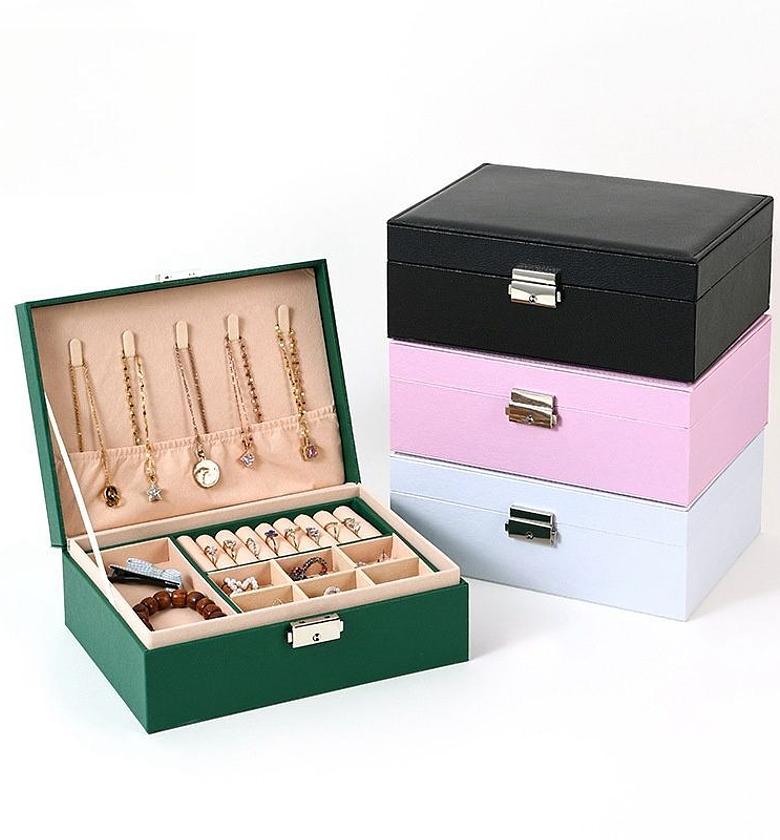 Exquisite Large Capacity PU Leather Jewelry Storage Box image