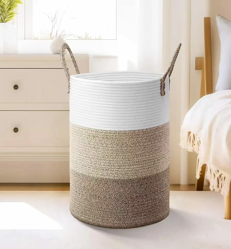 Large Cotton Rope Hand-Woven Multi-Purpose Storage Basket image