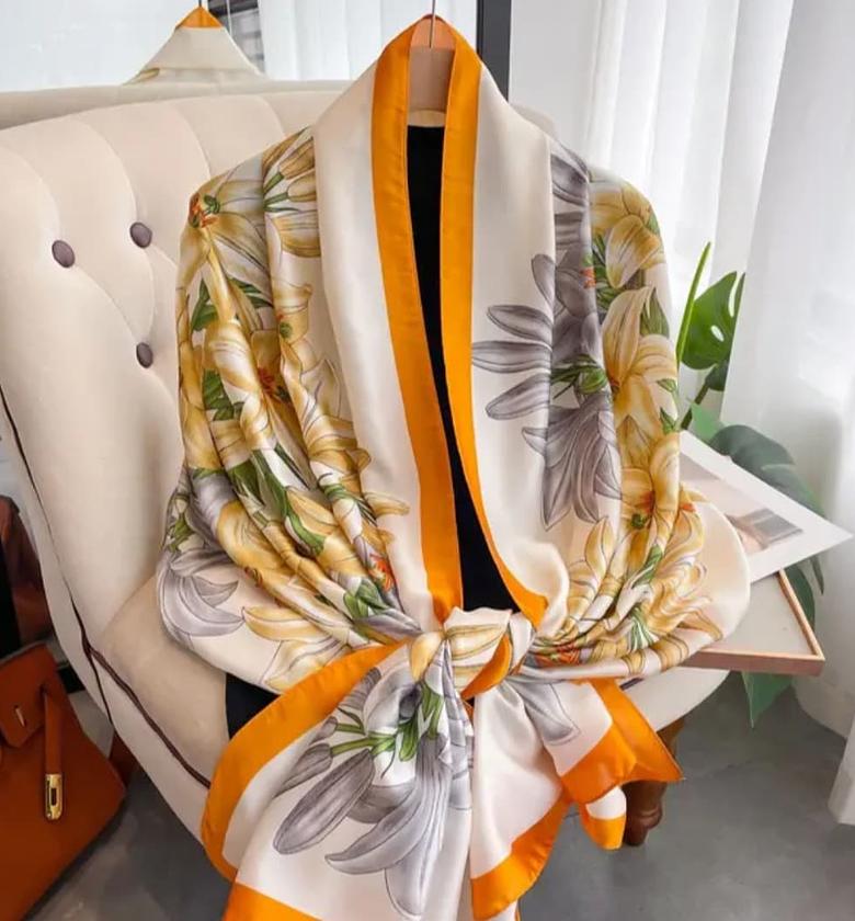 Satin Scarf - FLORAL image