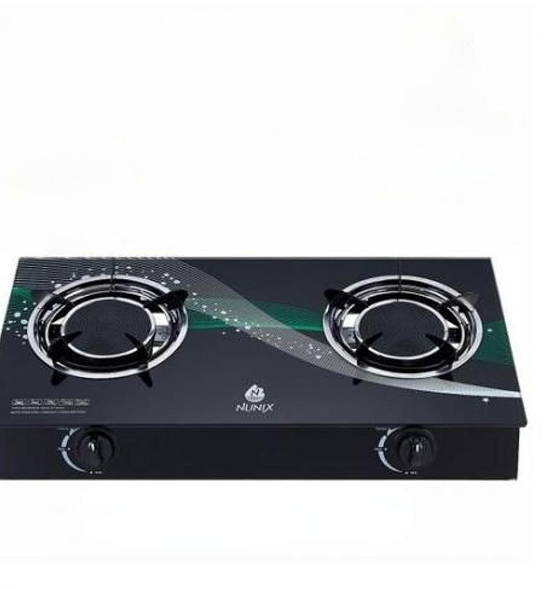 Nunix Auto Ignition Glass Top Infrared Gas Stove Double Burner-2 Burner BEST QUALITY HIGHLY RECOMMENDED image