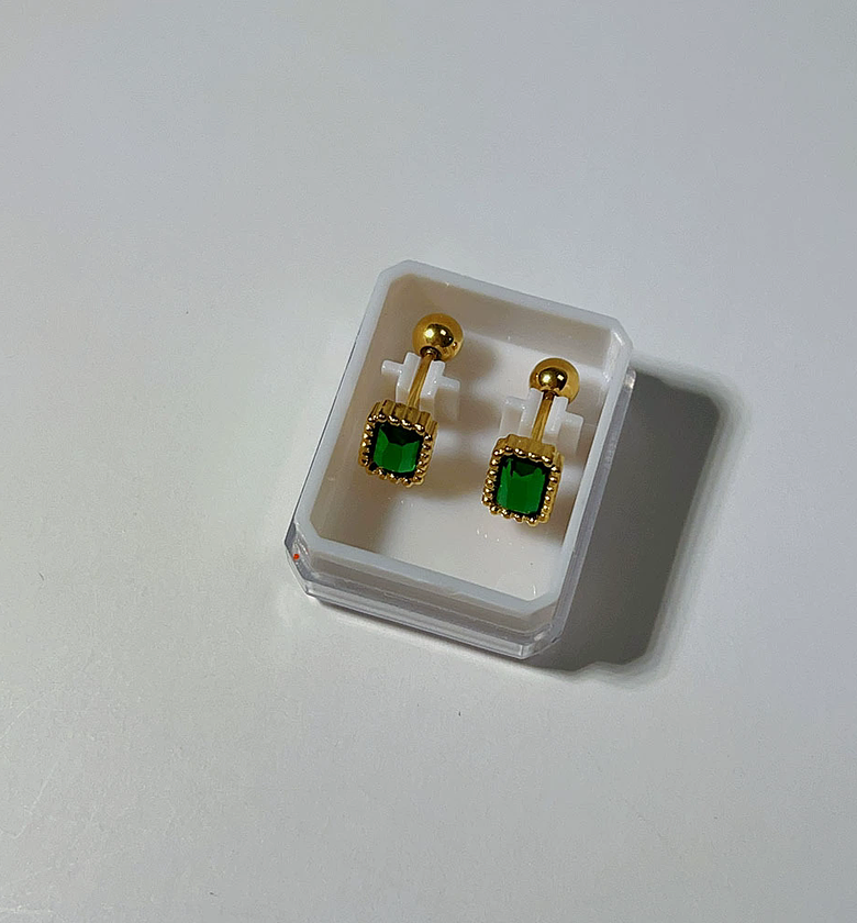  Heart Shape Snowflake 18K Gold Plated  Earrings image