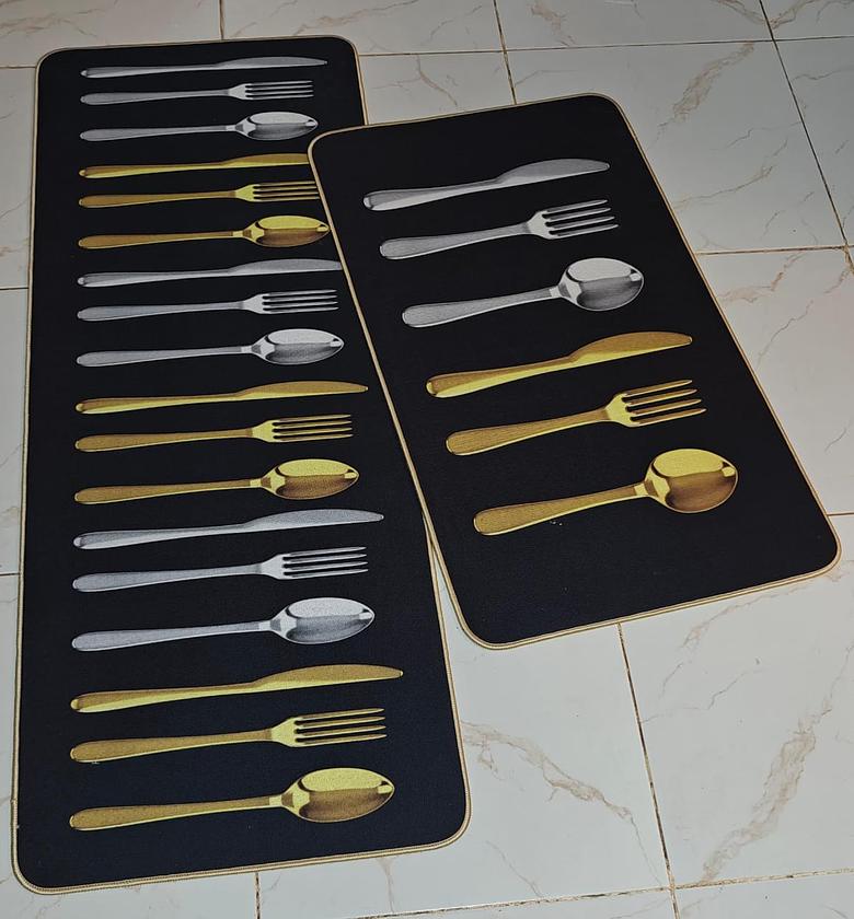 2pc rubber kitchen mats. image