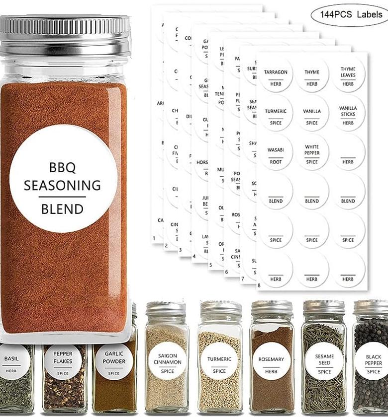 144-Piece Premium Minimalist Pantry and Spice Label Set image