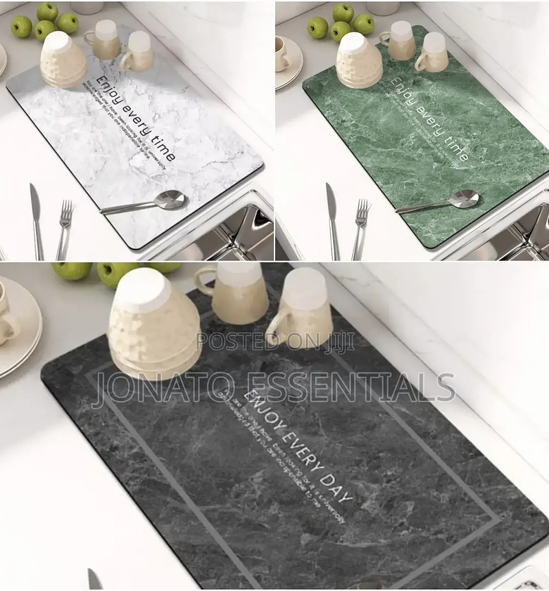 Marble Style Absorbent Kitchen Drying Mat image