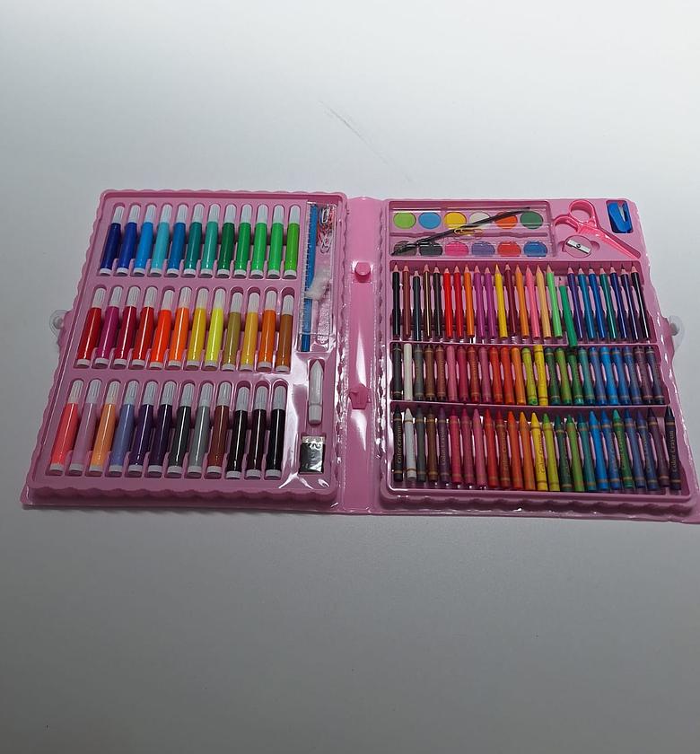 150 Pcs Colored Pencil Crayon Watercolors Drawing Set image