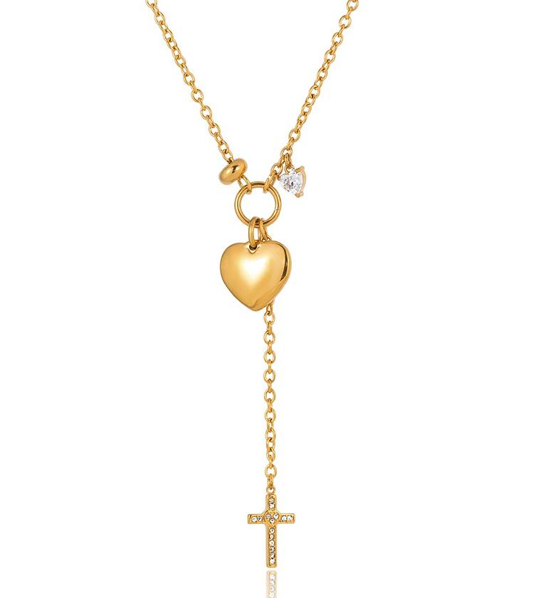 Golden Devotion Charm Necklace image