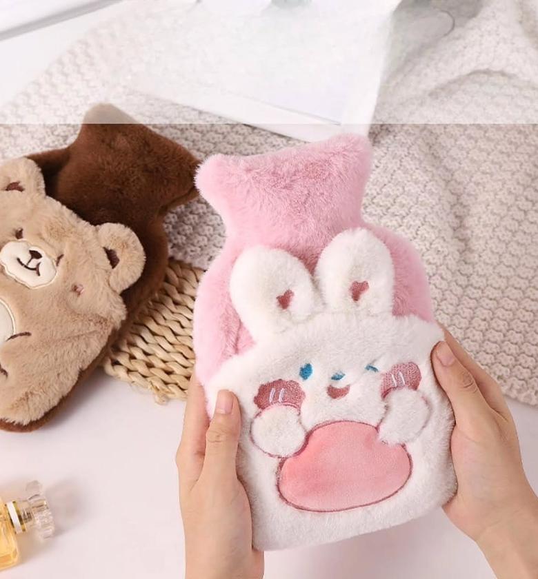 Cute Plush Hot Water Bottle Hand Warmer (22cm) image