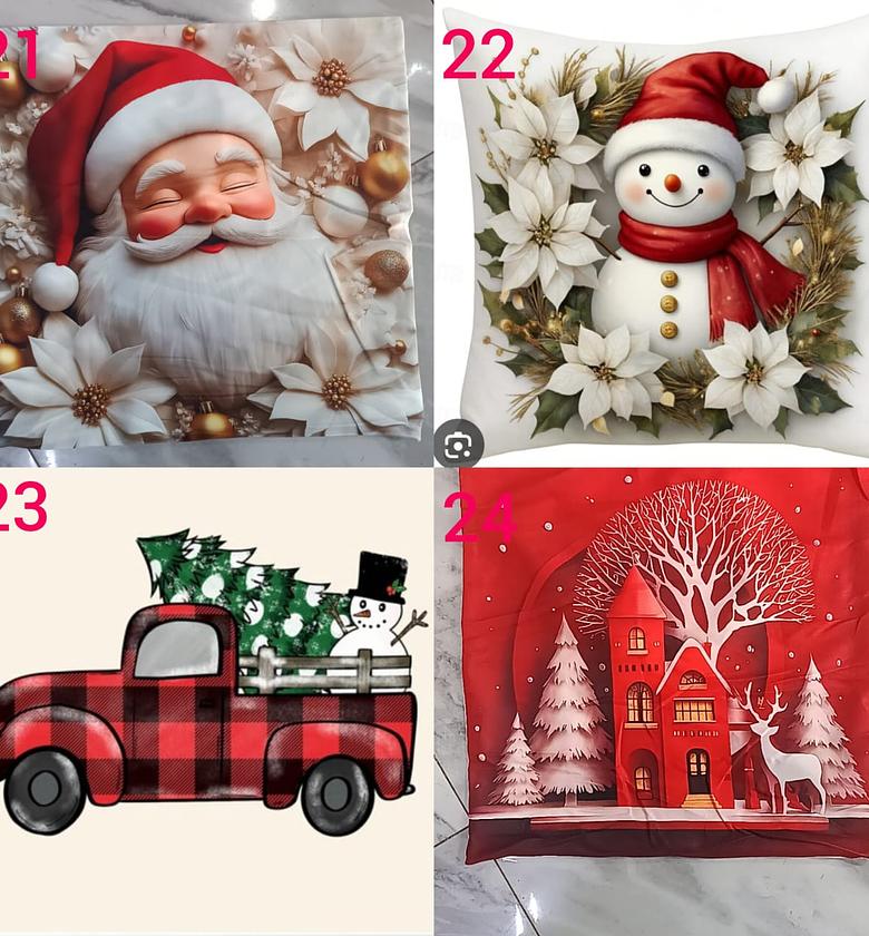 Christmas Pillow Covers (No Filler) for Christmas Decoration Throw Pillow Covers  image