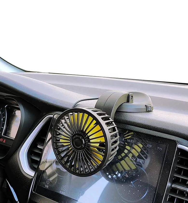 Portable Car Fan - Vehicle Cooling Fan With Suction Mount image