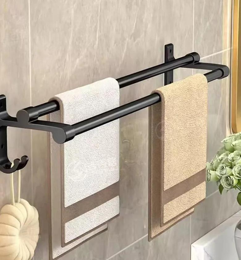 Punch-Free Wall Towel Rack image