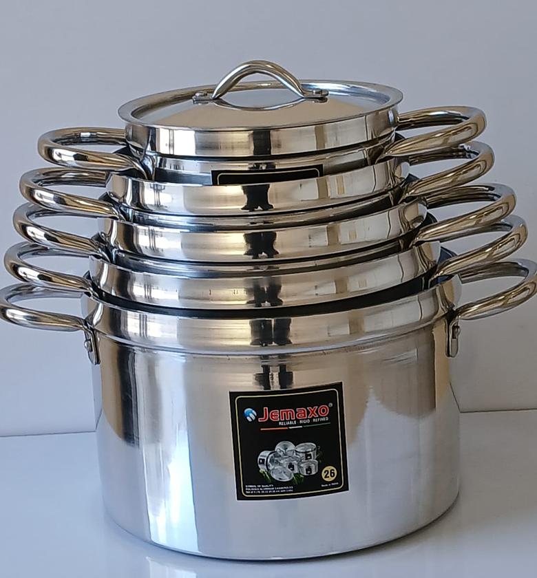 10PCS JEMXO STAINLESS STEEL COOKWARE SET image