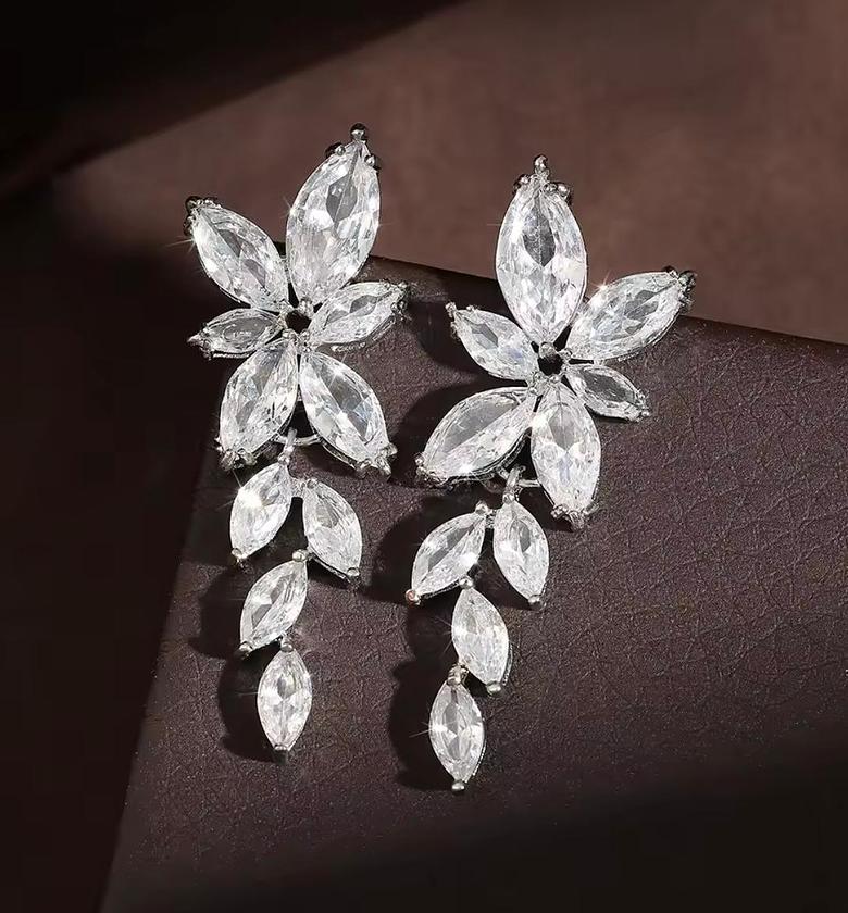 Marquise Petal Drop Earrings image