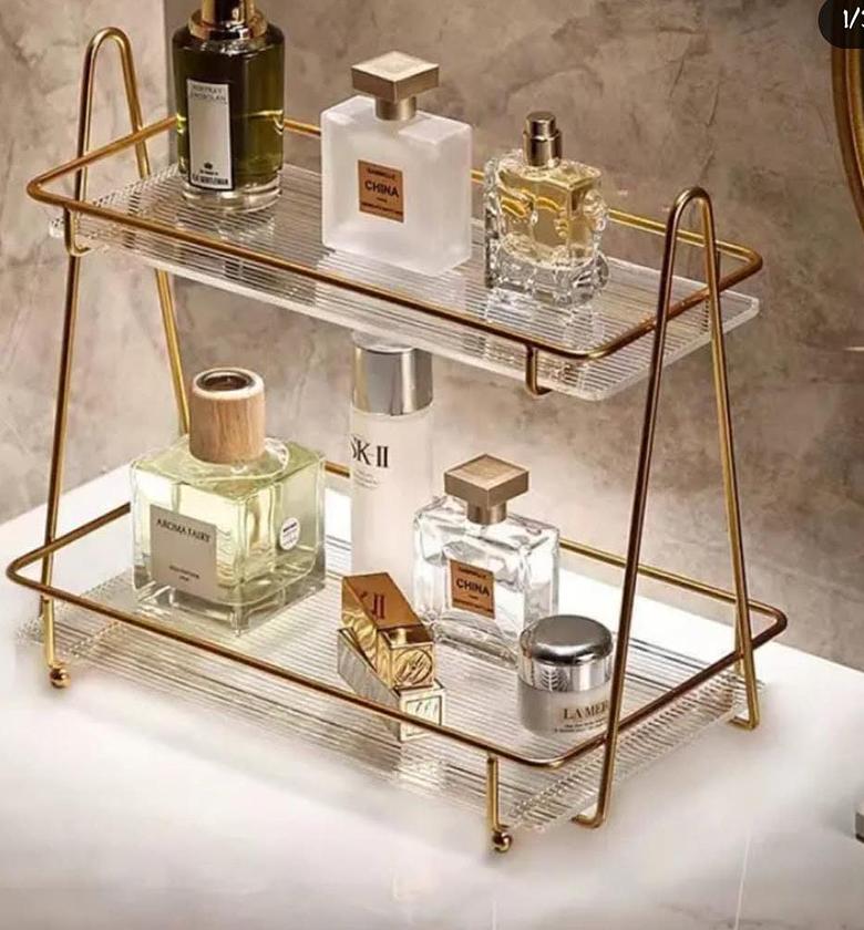 Two layer multipurpose acrylic rack For spices, cosmetics etc. image