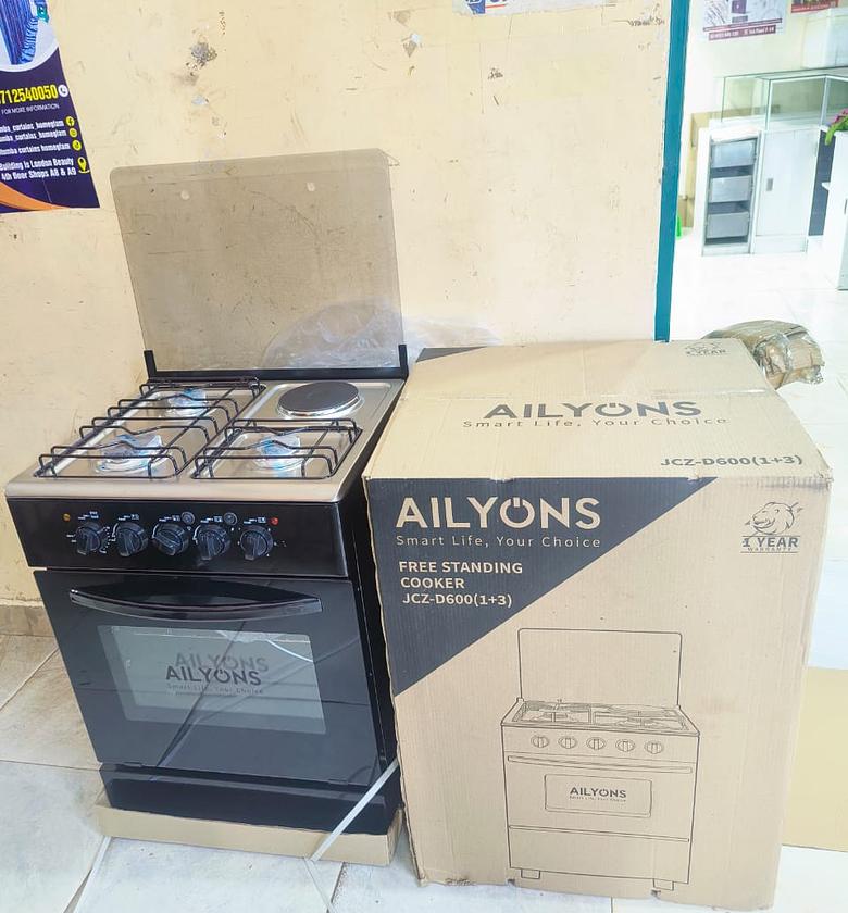 Gas Cooker. AILYONS 50*55 3+1 standing cooker image