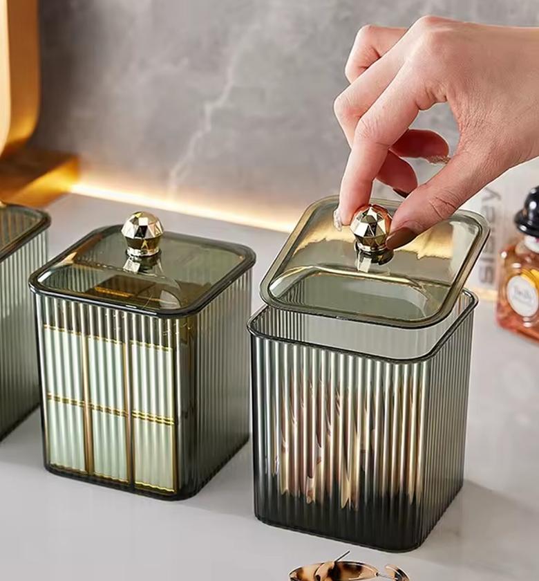 Cotton Swabs and Jewelry Acrylic Storage Box image