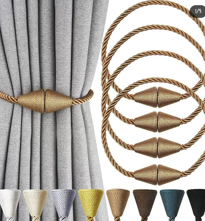 Magnetic Curtain Tiebacks 2pc image