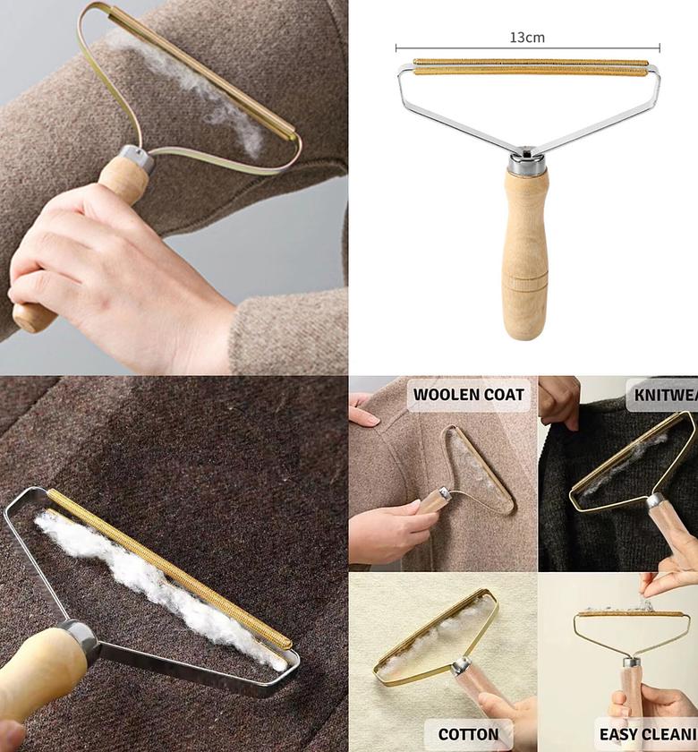 Manual Lint Remover & Portable Fabric Shaver for Woolen Coats, Carpets and Knitwear - Pro Lint Cleaner Tool image